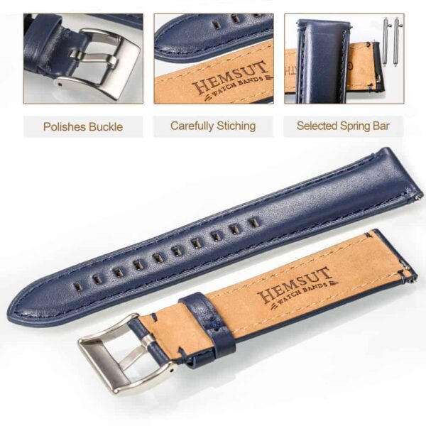 Blue Cordovan Watch Straps Quick Release | Hemsut