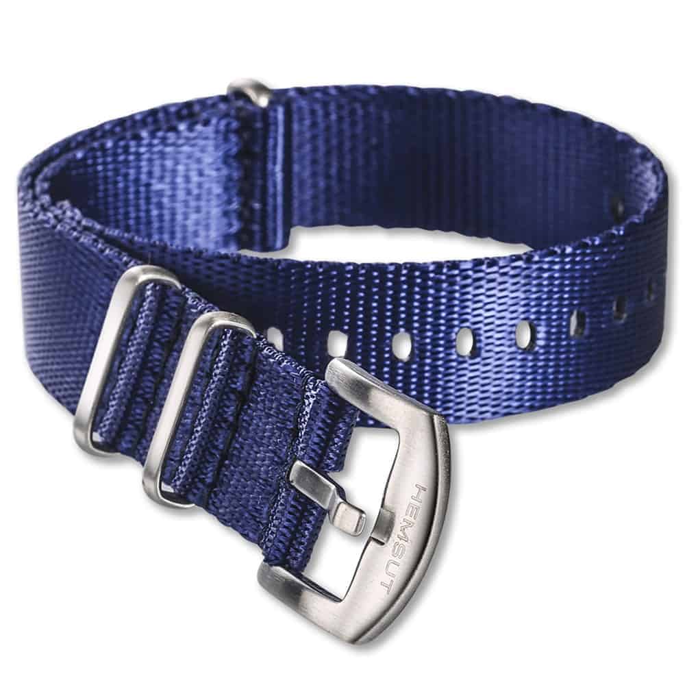 Navy Blue Nylon One Piece Watch Bands | Hemsut