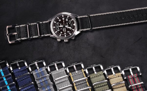 Grey Waterproof Nylon One Piece Watch Bands | Hemsut