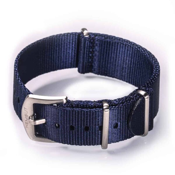 Navy Blue Nylon One Piece Watch Bands | Hemsut