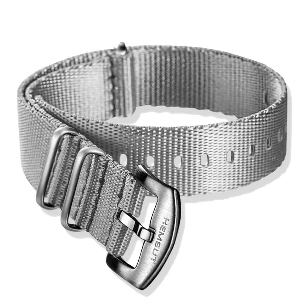 Grey Waterproof Nylon One Piece Watch Bands | Hemsut