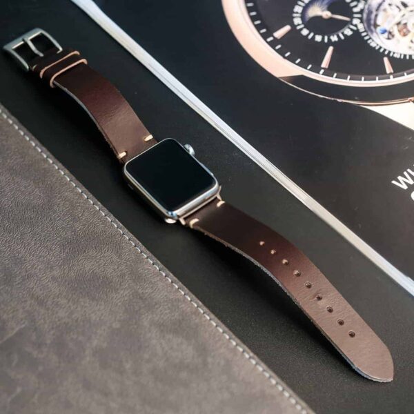 Apple Watch Bands | Brown Horween Leather Straps | Hemsut