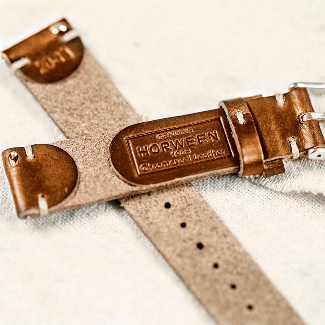 年末のプロモーション特価！ Natural | Thin Horween Leather Watch Strap | Hemsut 小物