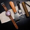 6 Colors Horween Leather Grain Apple Watch Bands | Hemsut