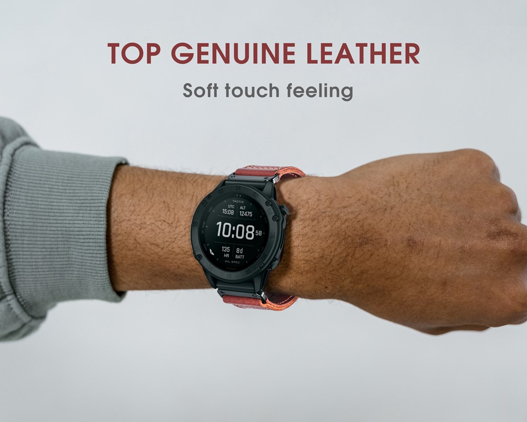 Garmin Quickfit 26 22 20 Watch Bands | Leather
