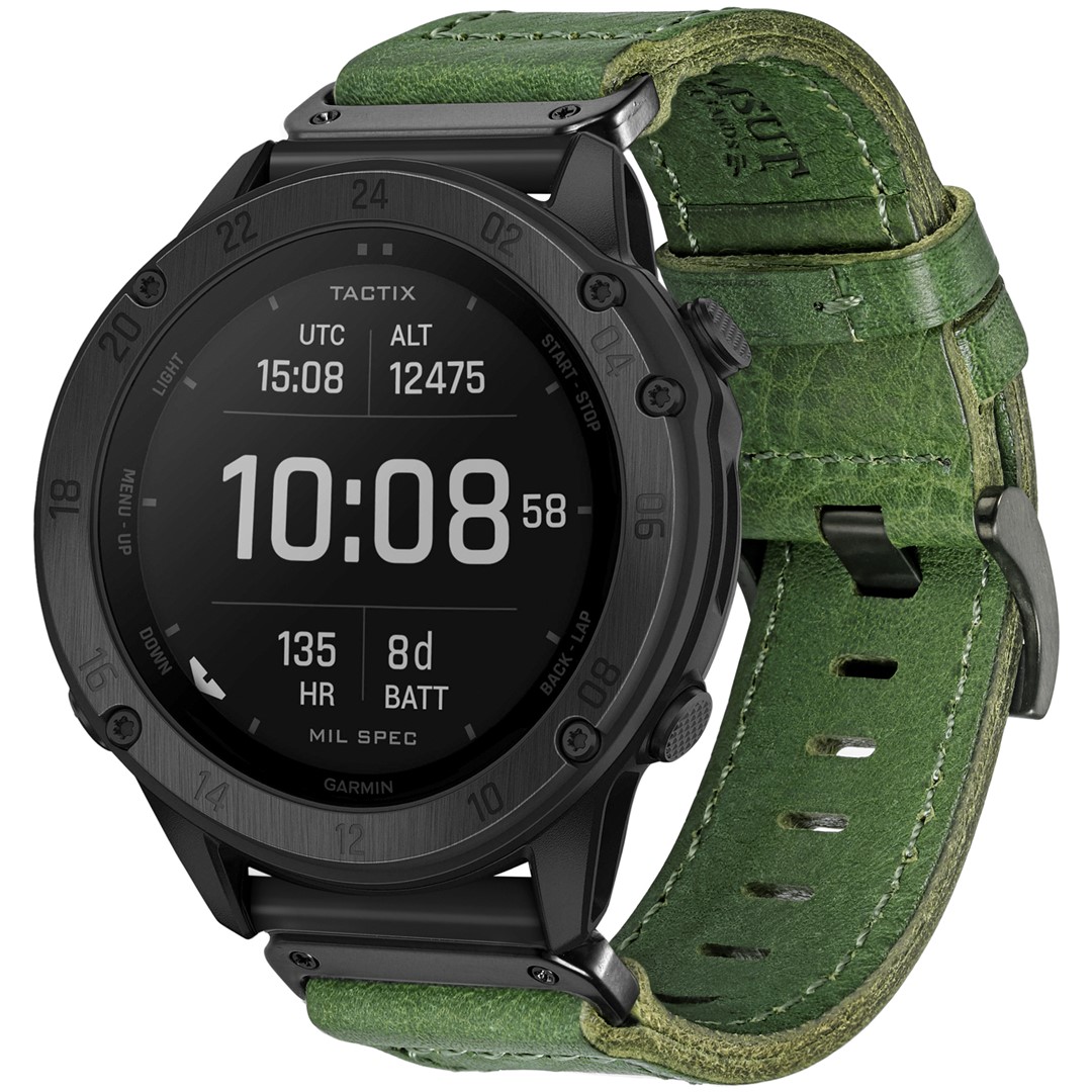 QuickFit 26 22mm Leather Silicone Watch Band Straps For