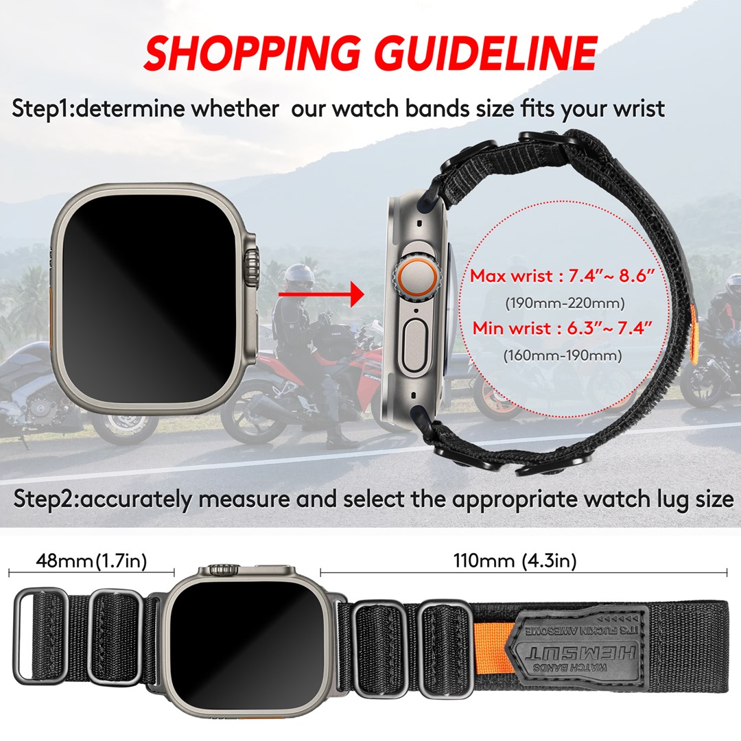Nylon 45mm Apple Watch 9 Bands | Hemsut