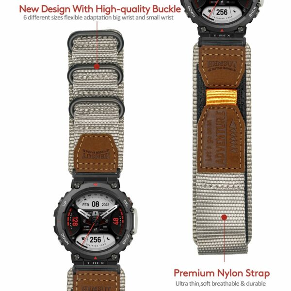 3 Loops Nylon Amazfit TREX 2 Watch Bands