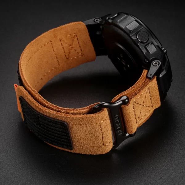 Brown Suede Leather Straps for Amazfit T-Rex Pro