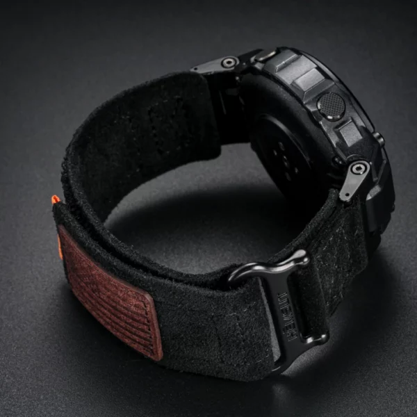Black Suede Leather Straps for Amazfit T-Rex Pro