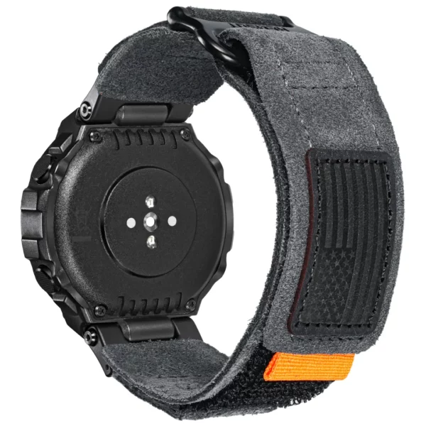 Grey Suede Leather Straps for Amazfit T-Rex Pro