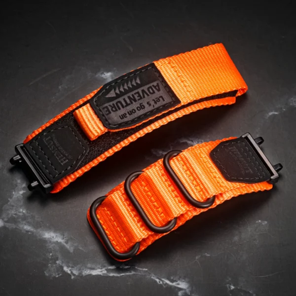 Orange 3 Loops Amazfit TRex Nylon Watch Bands
