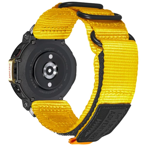 Yellow 3 Loops Amazfit TRex Nylon Watch Bands