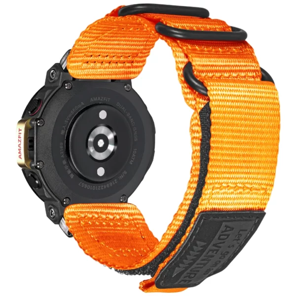 Orange 3 Loops Amazfit TRex Nylon Watch Bands