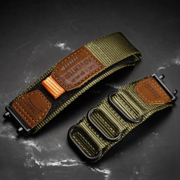 Green 3 Loops Amazfit TRex Nylon Watch Bands
