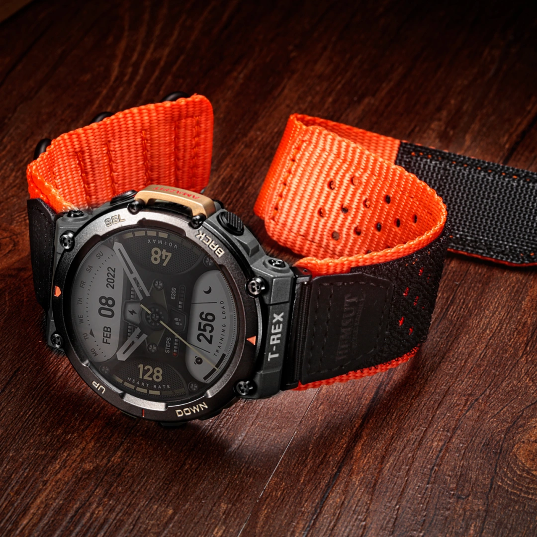 Orange 3 Loops Amazfit TRex Nylon Watch Bands