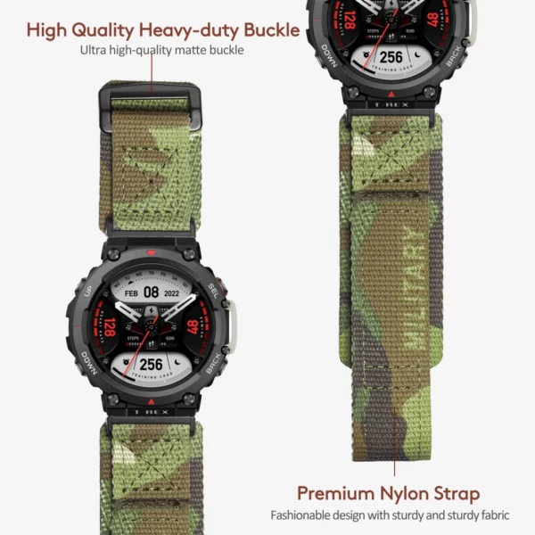 Forest Camo Military Nylon Loops for Amazfit TRex