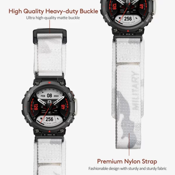 Snow Camo Military Nylon Loops for Amazfit TRex