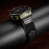 Black Davilane Leather Watch Bands for Amazfit TREX 2