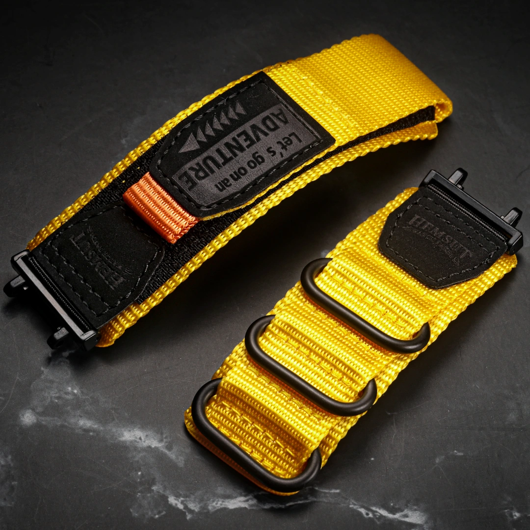 Yellow 3 Loops Amazfit TRex Nylon Watch Bands
