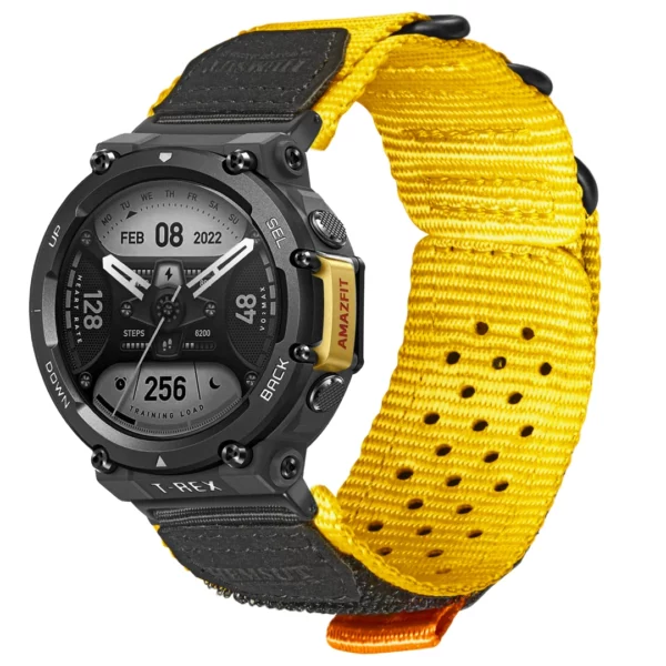 Yellow 3 Loops Amazfit TRex Nylon Watch Bands