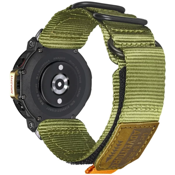 Green 3 Loops Amazfit TRex Nylon Watch Bands
