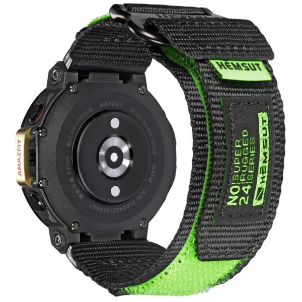 Green Rainbow Rugged Nylon straps for Amazfit TRex