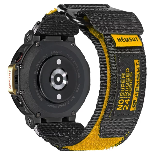 Yellow Rainbow Rugged Nylon straps for Amazfit TRex