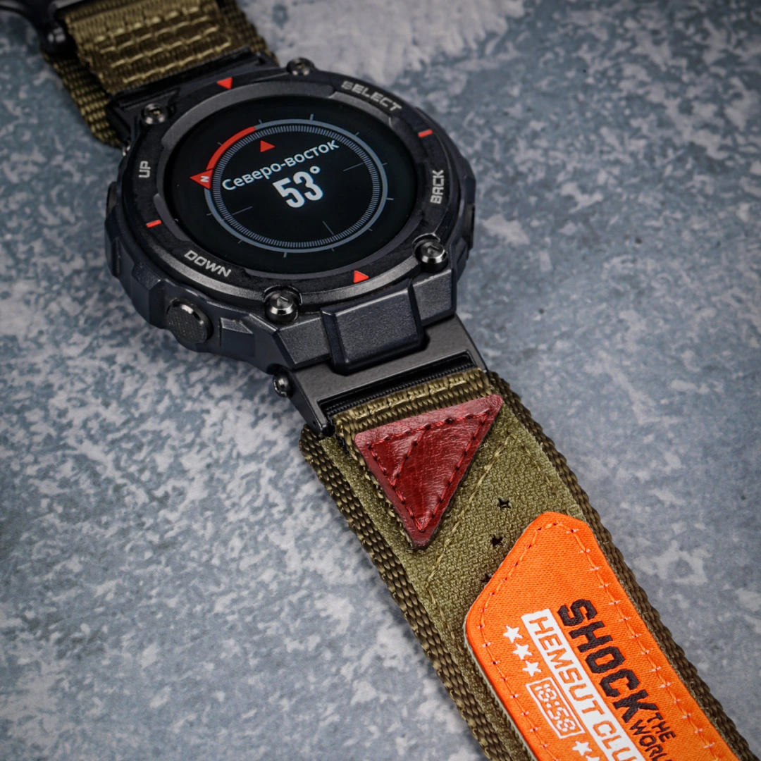 Green ShocktheWorld Nylon straps for Amazfit TRex