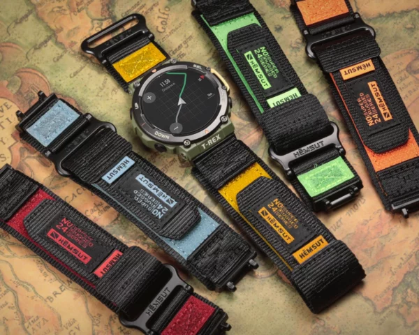 Orange Rainbow Rugged Nylon straps for Amazfit TRex