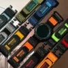 Blue Rainbow Rugged Nylon straps for Amazfit TRex