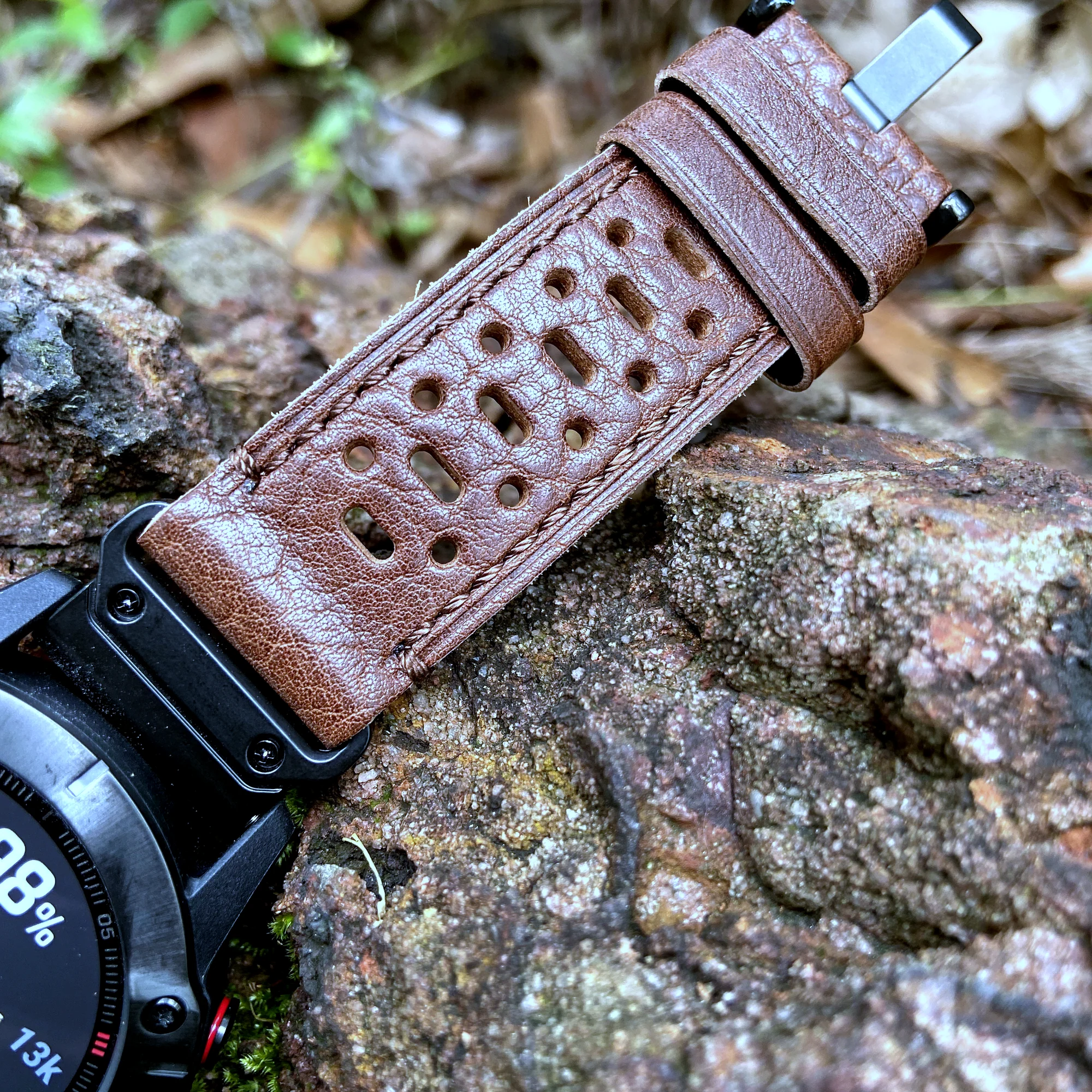 Duro Top Grain Leather Quickfit Straps For Garmin