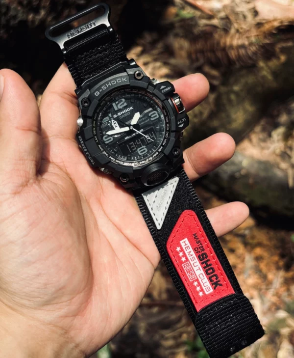 Master of Shock rugged nylon watch bands for G-Shock GWG1000 black4 Shock The World Velcro Nylon Straps for G-Shock GWG1000