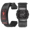 Army Star Rugged Nylon Watch Bands for Casio G-Shock4 Army Star Rugged Nylon Watch Bands for Casio G-Shock | Black Red
