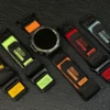 rinbow nylon watch straps for Amazfit Trex 31 Rainbow Nylon straps for Amazfit TRex 3 | Black Red