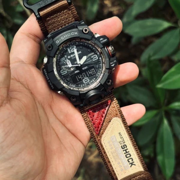 Master of Shock rugged nylon watch bands for G-Shock GWG1000 coffee4 Master of Shock Velcro Nylon Straps for G-Shock GWG1000 | Coffee