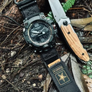 Military Star rugged nylon watch bands for G-Shock GWG1000 Black orange4 Military Star Velcro Nylon Straps for G-Shock GWG1000 | Black Orange