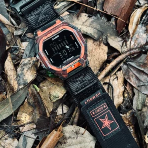 super rugged nylon watch bands for G-Shock GBD200 1 Military Star Nylon Watch Bands for G-Shock GBD200 | Black Red