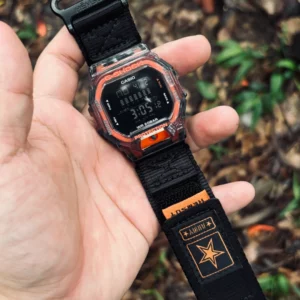 super rugged nylon watch bands for G-Shock GBD200 6 Military Star Nylon Watch Bands for G-Shock GBD200 | Black Orange
