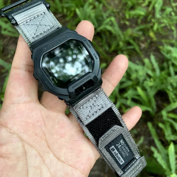 super rugged nylon watch bands for G-Shock GBD200 grey1 Super Rugged Nylon Watch Bands for G-Shock GBD200 | Grey