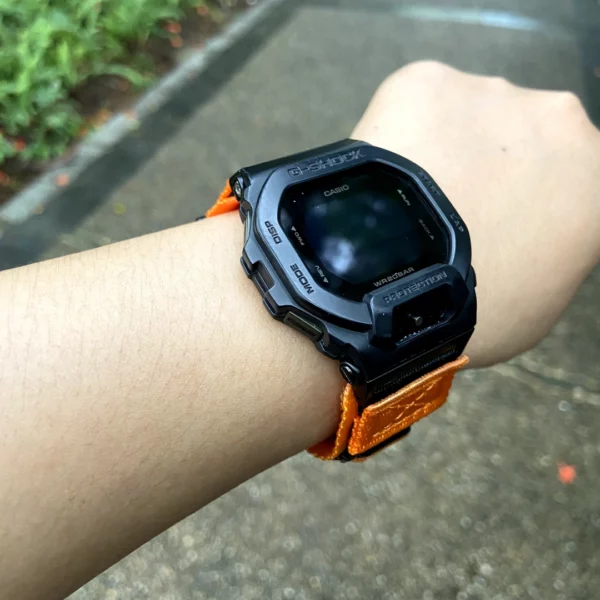 super rugged nylon watch bands for G-Shock GBD200 orange 2 Super Rugged Nylon Watch Bands for G-Shock GBD200 | Orange