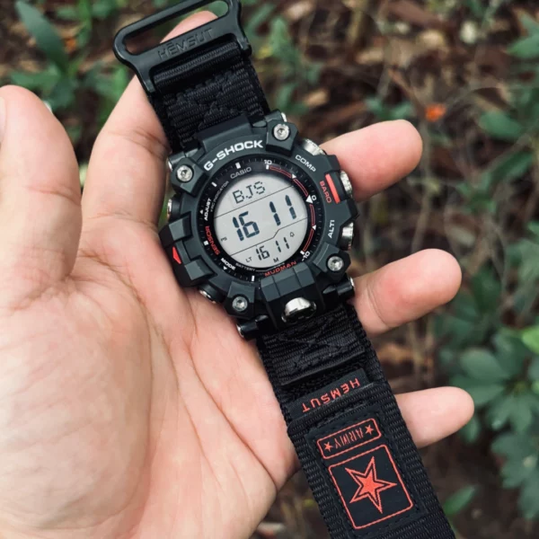 Military Star Nylon Watch Bands for G-Shock GW9500 Black Red3 Military Army Nylon Watch Bands for G-Shock GW9500 | Black Red