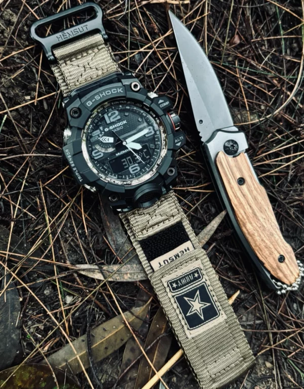 Military Star Velcro Nylon Straps for G-Shock GWG1000 | Coyote