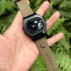 hb147-gbd200-army-green Army Green Patton canvas watch band for G-Shock GBD-200