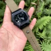 hb147-gbd200-army-green-detail Army Green Detail Patton canvas watch band for G-Shock GBD-200