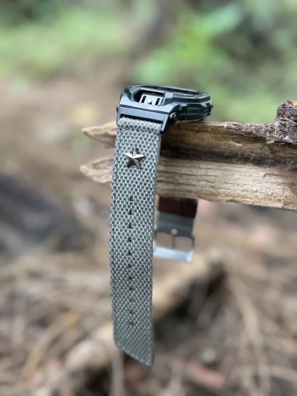 hb147-gbd200-grey-wrist Grey Wrist Patton canvas watch band for G-Shock GBD-200