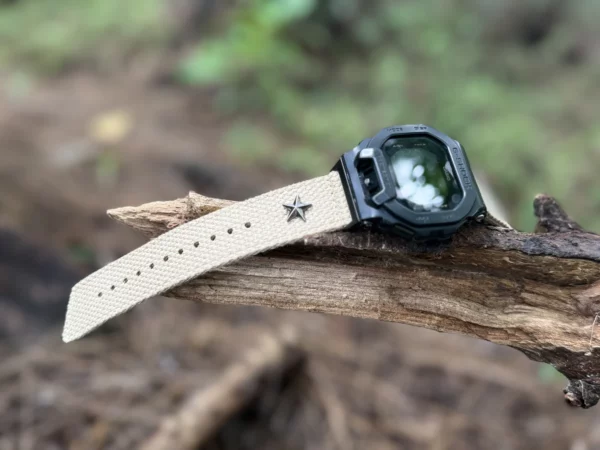 hb147-gbd200-khaki-wrist Khaki Wrist Patton canvas watch band for G-Shock GBD-200