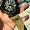 hb147-gg1000-army-green Army Green Patton canvas watch band for G-Shock GG-1000, GWG-100 and GSG-100