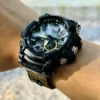 hb147-gg1000-army-green-wrist Army Green Wrist Patton canvas watch band for G-Shock GG-1000, GWG-100 and GSG-100