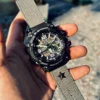 hb147-gg1000-grey Grey Patton canvas watch band for G-Shock GG-1000, GWG-100 and GSG-100
